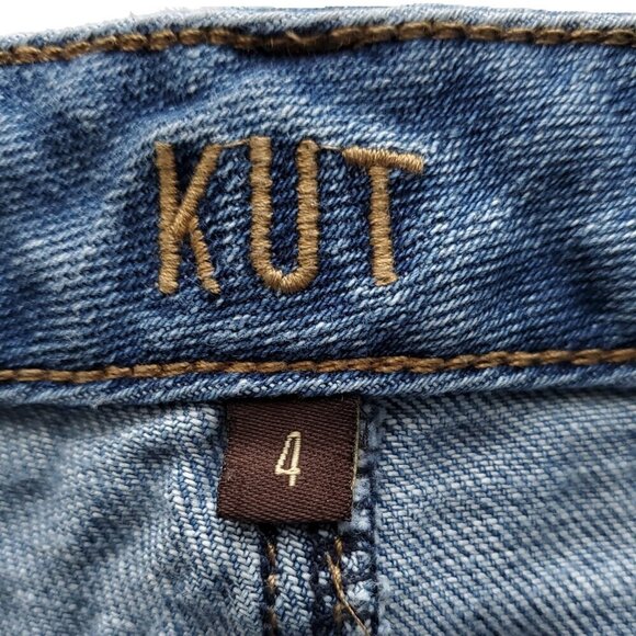 KUT from the Kloth High Rise Cigarette Leg Distressed Size 4 - Picture 6 of 15
